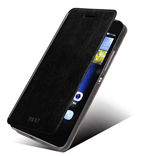 HUAWEI ASCEND P8 LITE PU LEATHER SLIM FLIP CASE BLACK | INSTOCK