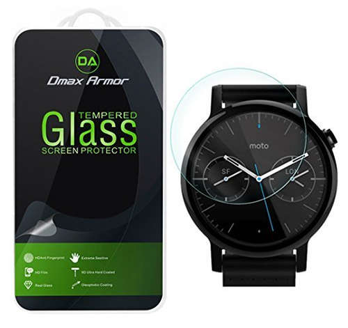 MOTO 360 2ND GEN 46MM TEMPERED GLASS SCREEN PROTECTOR | DMAX ARMOR | INSTOCK