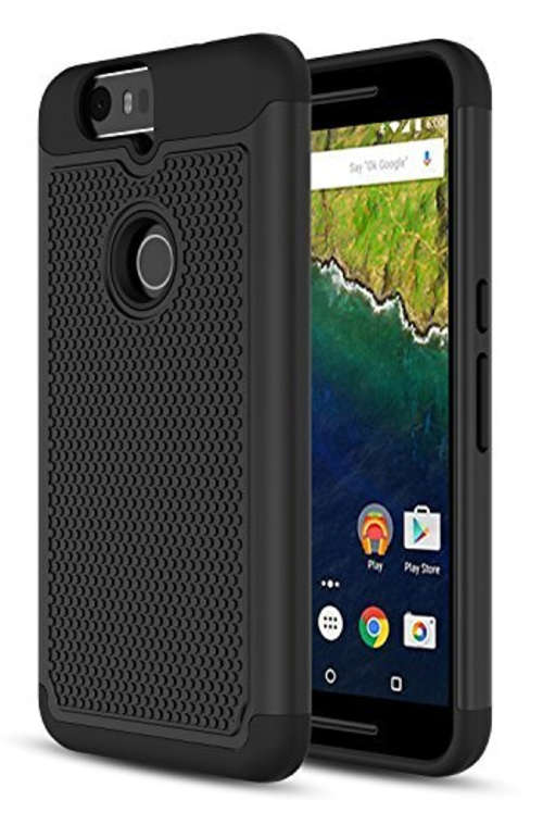 GOOGLE NEXUS 6P DUAL LAYER PROTECTIVE CASE BLACK | MOKO | INSTOCK