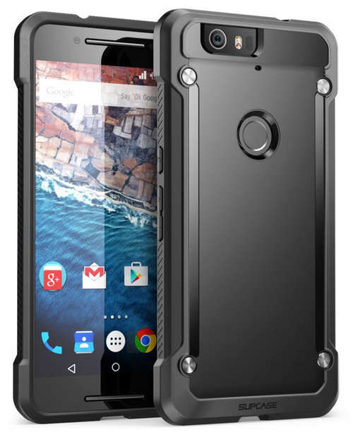NEXUS 6P PREMIUM SLIM HYBRID CASE BLACK | SUPCASE | INSTOCK