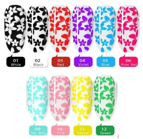 3 Colour Stamping Nail Kit Set