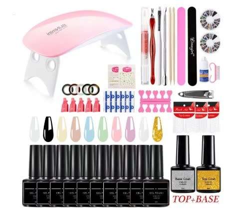 10 Colour Gel Nail Polish Kit 1