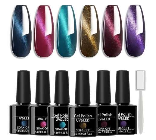6 Colour Cat Eye Gel Kit 2