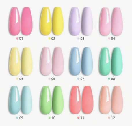 12 Colour Glow in the dark Gel Nail Polish Kit