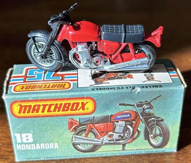 Honda Hondarora Matchbox 1978 #18 Red with original box
