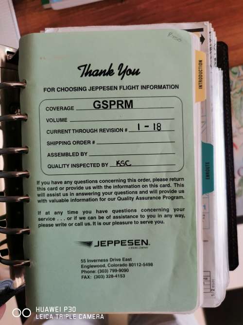 JEPPESEN EASA-FCL GENERAL STUDENT PILOT ROUTE MANUAL GSPRM