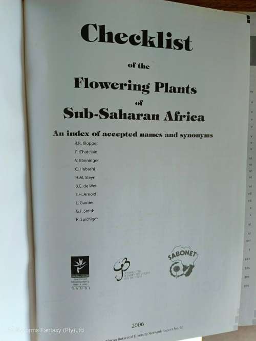 Checklist of Flowering Plants of Sub-Saharan Africa