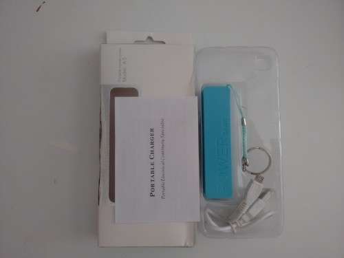 2600mAh Powerbank Blue with keyring