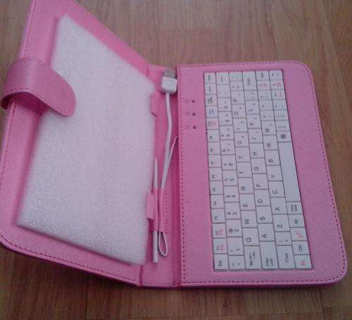 Pink microUSB Keyboard Pouch for 7" Tablet