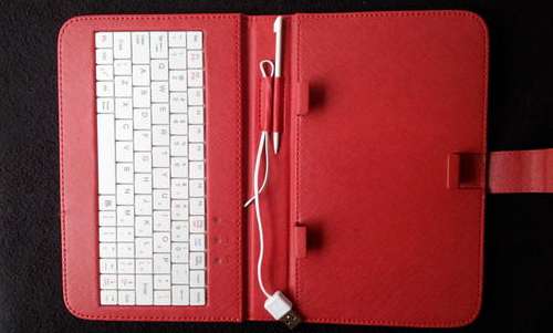 Red USB Keyboard Pouch for 7" Tablet