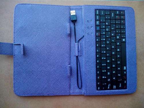 Purple USB Keyboard Pouch for 7" Tablet