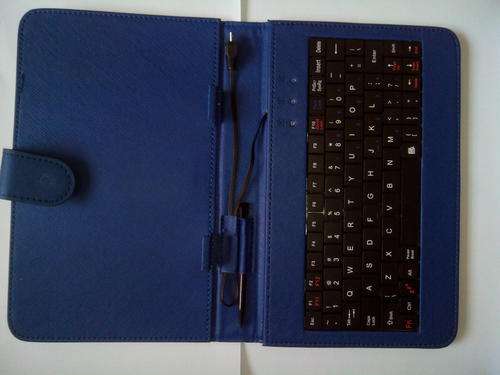 Blue MicroUSB Keyboard Case  for 7" Tablet (Fits Various 7" tablets)