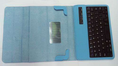7" Blue Bluetooth Keyboard Case for ipad mini or android tablets