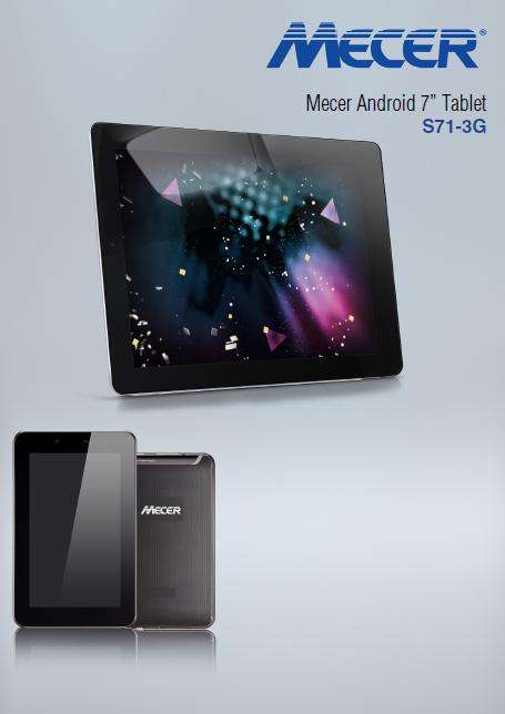 Mecer S71 - 7" tablet 8Gb WiFi + 3G Android 4.1