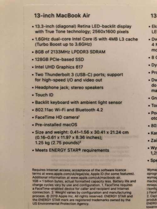 APPLE MACBOOK AIR