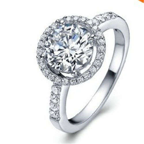 Extraordinary!Amazing! 2.5 Carat Cr. Round Cut Diamond Ring with Accents Engagement Ring - Size7 /O/
