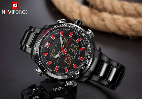 NAVIFORCE Mens Quartz Analog Watch Luxury Fashion Sport Wristwatch Waterproof Stainless Male Watches