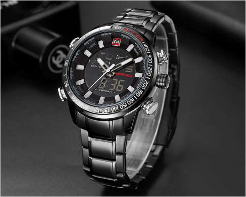 NAVIFORCE Mens Quartz Analog Watch Luxury Fashion Sport Wristwatch Waterproof Stainless Male Watches