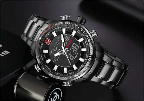 NAVIFORCE Mens Quartz Analog Watch Luxury Fashion Sport Wristwatch Waterproof Stainless Male Watches