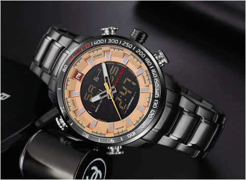 NAVIFORCE Mens Quartz Analog Watch Luxury Fashion Sport Wristwatch Waterproof Stainless Male Watches