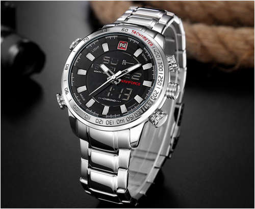 NAVIFORCE Mens Quartz Analog Watch Luxury Fashion Sport Wristwatch Waterproof Stainless Male Watches