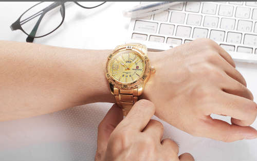 NAVIFORCE Fashion Casual Brand Waterproof Quartz Watch Men Military Stainless Steel Sports Watches M