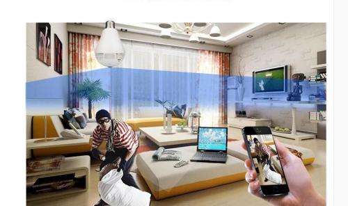 1.3MP 2.0MP wifi Panoramic 360 degree camera Wireless Light bulb Fisheye Camera cctv Smart Home 3D V