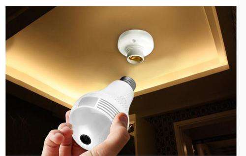 1.3MP 2.0MP wifi Panoramic 360 degree camera Wireless Light bulb Fisheye Camera cctv Smart Home 3D V
