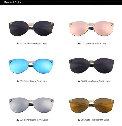 MERRY'S Fashion Women Gothic Eyewear Skull Frame Metal Temple Oculos de sol UV400