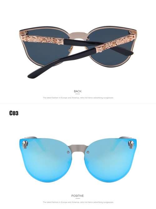 MERRY'S Fashion Women Gothic Eyewear Skull Frame Metal Temple Oculos de sol UV400