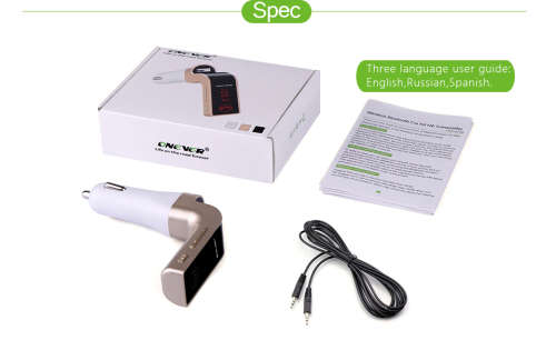 4-in-1 Hands Free Wireless Bluetooth FM Transmitter G7 + AUX Modulator Car Kit MP3 Player SD USB LCD