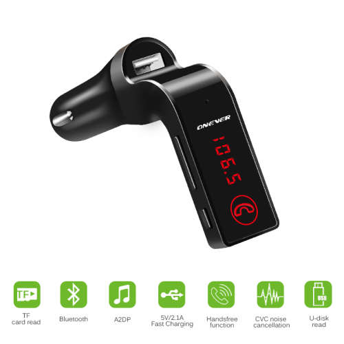 4-in-1 Hands Free Wireless Bluetooth FM Transmitter G7 + AUX Modulator Car Kit MP3 Player SD USB LCD