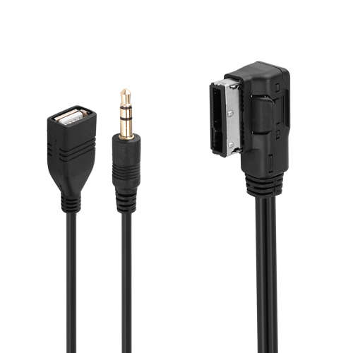 3.5mm Male Aux In Cable Adapter Car Music AMI MMI Interface USB Cable For VW Audi Q5 Q7 A3 A4L A5 A1