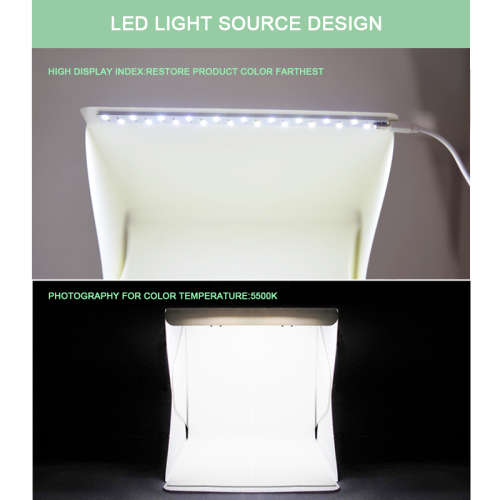 Portable Folding Lightbox Photography Studio Softbox LED Light Soft Box for DSLR Camera Photo Backgr
