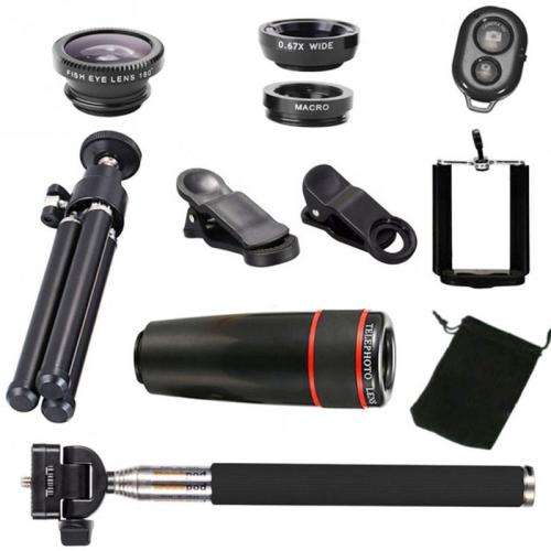All in 1 Accessories Phone Camera Lens Top Travel Kit For Smart Phone iPhone Samsung HTC HUAWEI