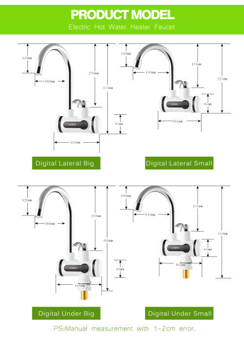 Electric Kitchen Water Heater Tap Instant Hot Water Faucet Heater Cold Heating Faucet Tankless Insta