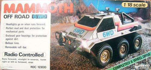 Vintage Nikko Radio Control Mammoth Off Road 1/18 scale 6WD