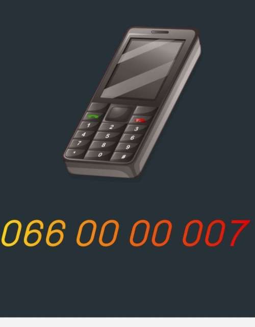 Cellphone Number 066 00 00 007 Pay After You Receive!!!