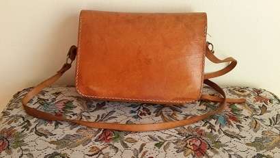 Vintage leather satchel bag
