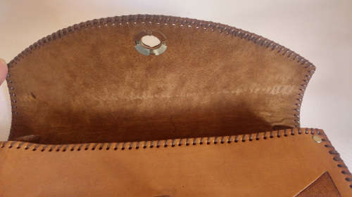 FLASH SALE 50% OFF  Vintage Tooled Genuine leather clutch bag
