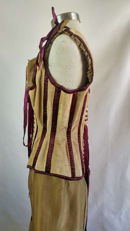 * Arwen Garmentry* Suede and Satin Corset with skirt - Size 14/16