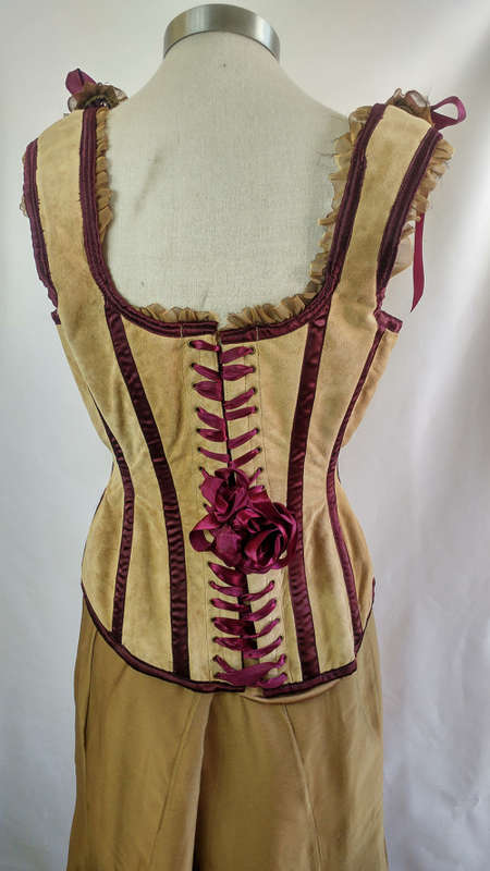 * Arwen Garmentry* Suede and Satin Corset with skirt - Size 14/16