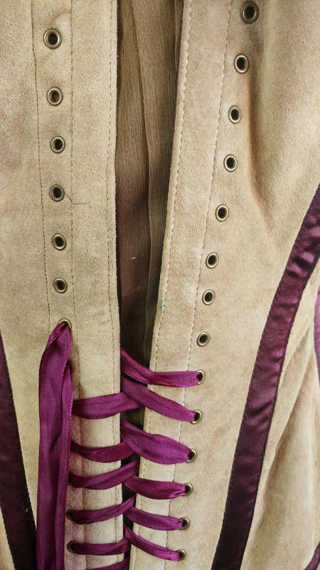 * Arwen Garmentry* Suede and Satin Corset with skirt - Size 14/16