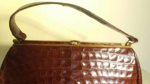 Authentic Crocodile Leather Handbag