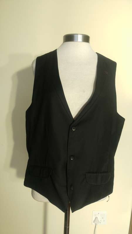 Mens Black Waistcoat by Markhams Cignal - Size L