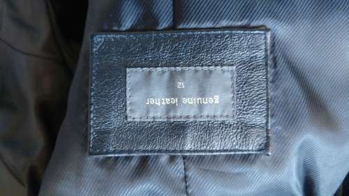 Woolworths Ladies Black Genuine Leather Jacket - Size 12