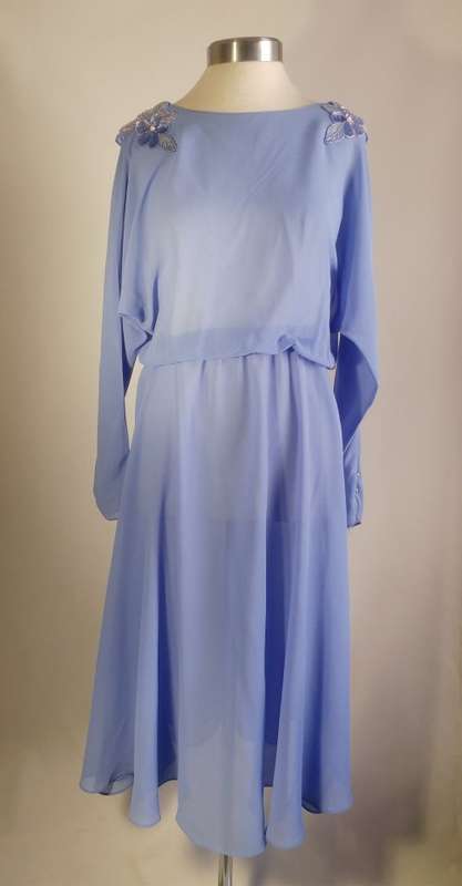 Ursula of Switzerland Lilac Draped back dress - Size 10/11