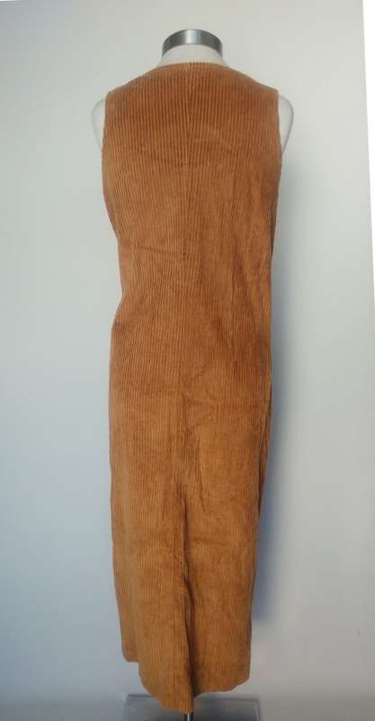 90s Cotton Cordroy Pinafore/Dungaree Dress - Size L/XL