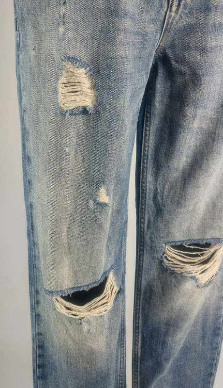 Distressed Denim Boyfriend Jeans by H&M - Size 10