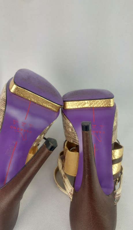 CARRANO Leather Gladiator Platform Sandal - Size 5